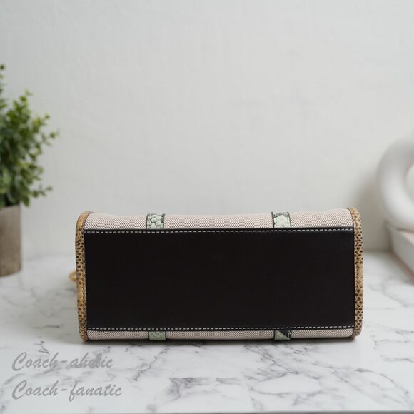 NWT Tory Burch Blake Canvas Embossed Small Tote Crossbody 163053 - Picture 5 of 7